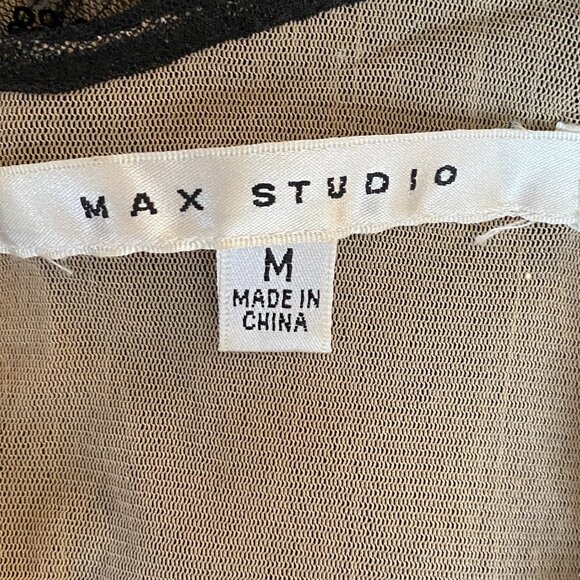 Max Studio Sequin Lace 3D Sleeveless Top Black Coquette Whimsigoth Dark Fairy-M - Picture 14 of 16